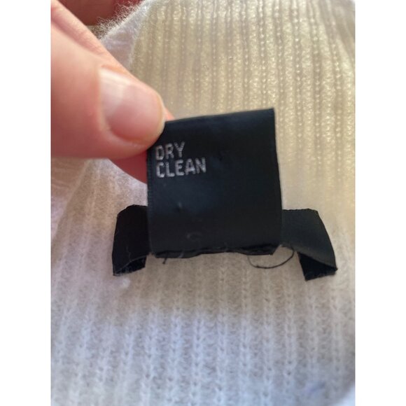 Forte Cashmere Women's XL 100% Cashmere Neutral Stripe Turtleneck Sweater - Picture 7 of 13